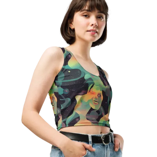 Astral Rhythms on a Crop Top
