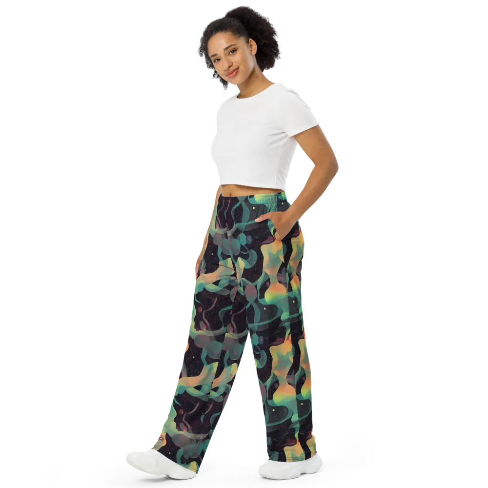 Astral Rhythms on Wide-Leg Pants — Left Front