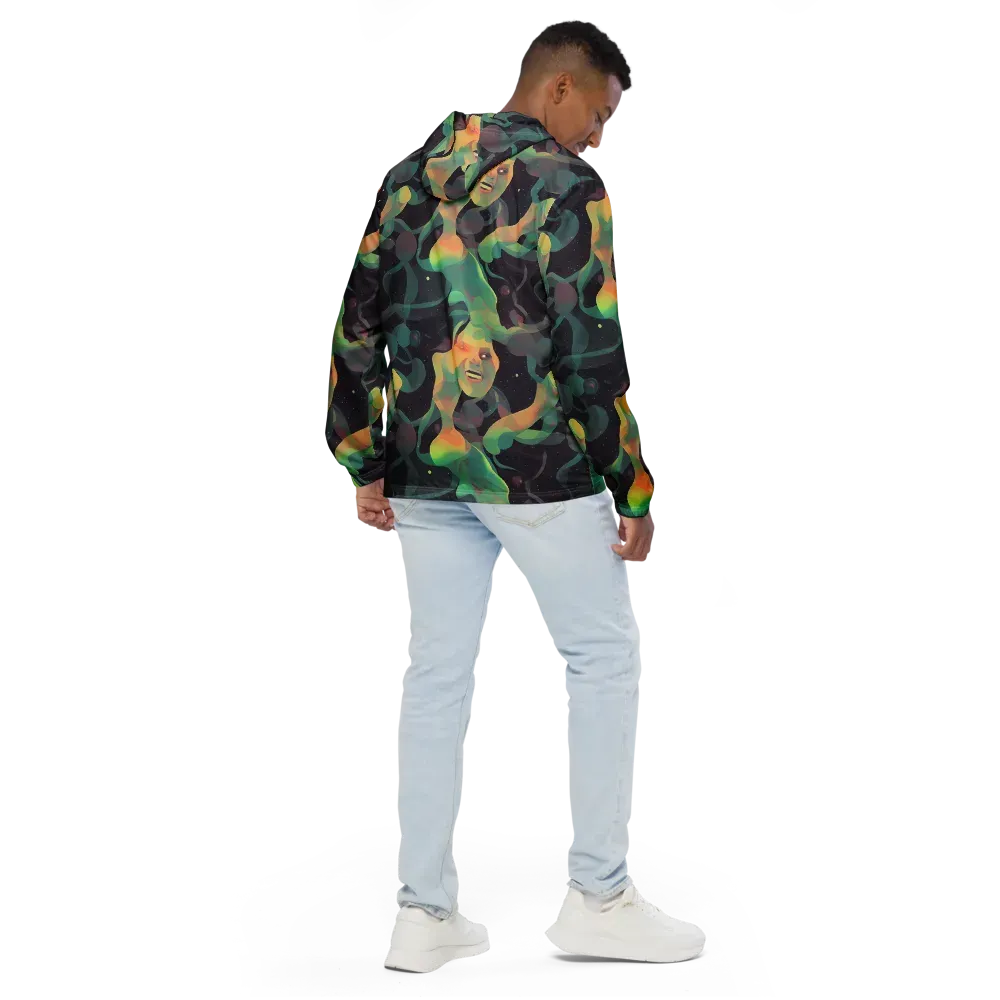 Astral Rhythms on Men's Windbreaker — Back
