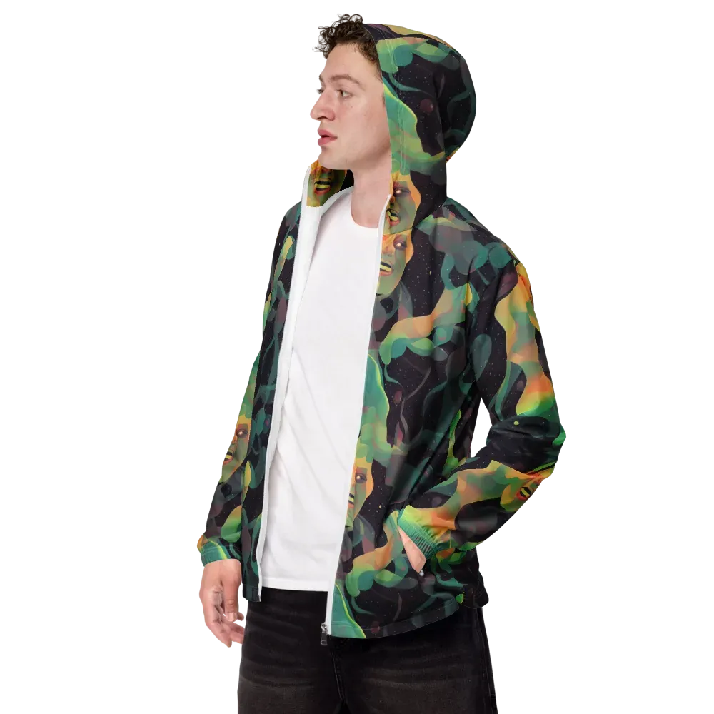 Astral Rhythms on Men's Windbreaker — Left Front