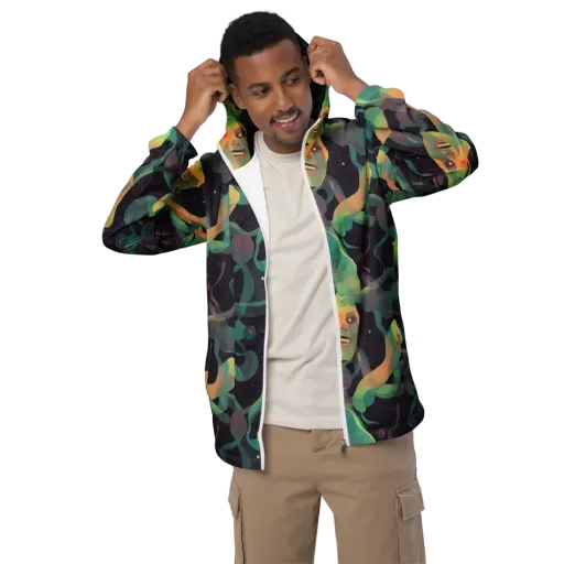 Astral Rhythms on a Men's Windbreaker