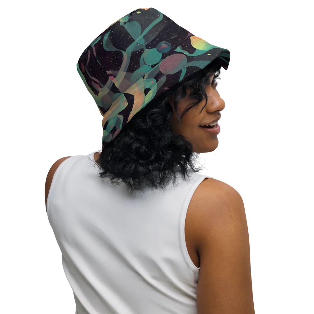 Astral Rhythms on Reversible Bucket Hat — Right Outside