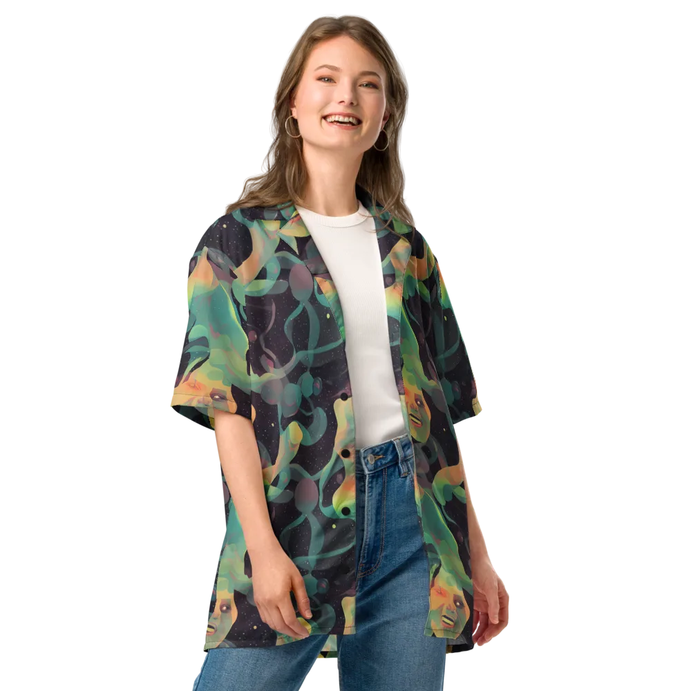 Astral Rhythms on Button Shirt — Front