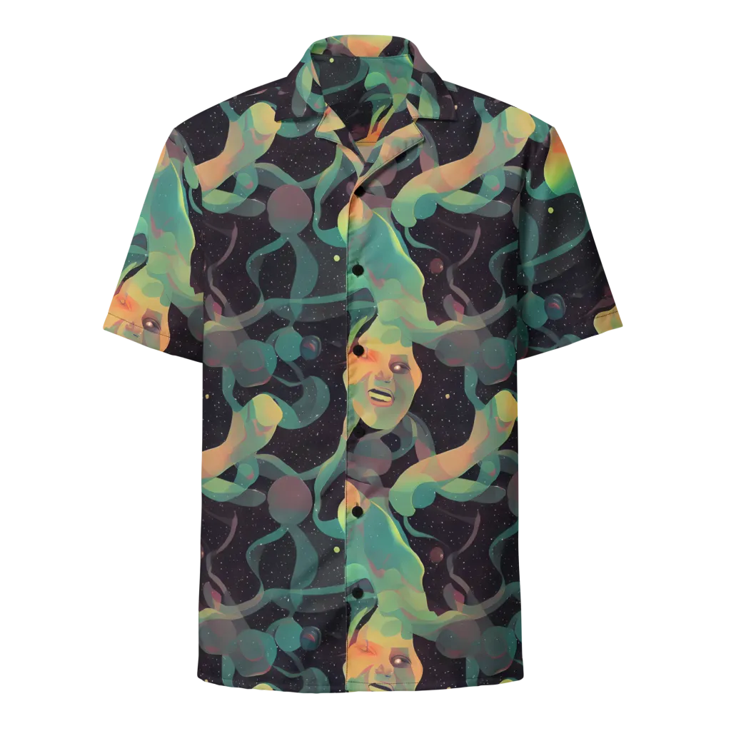 Astral Rhythms on Button Shirt — Front