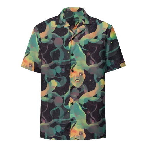 Astral Rhythms on a Button Shirt