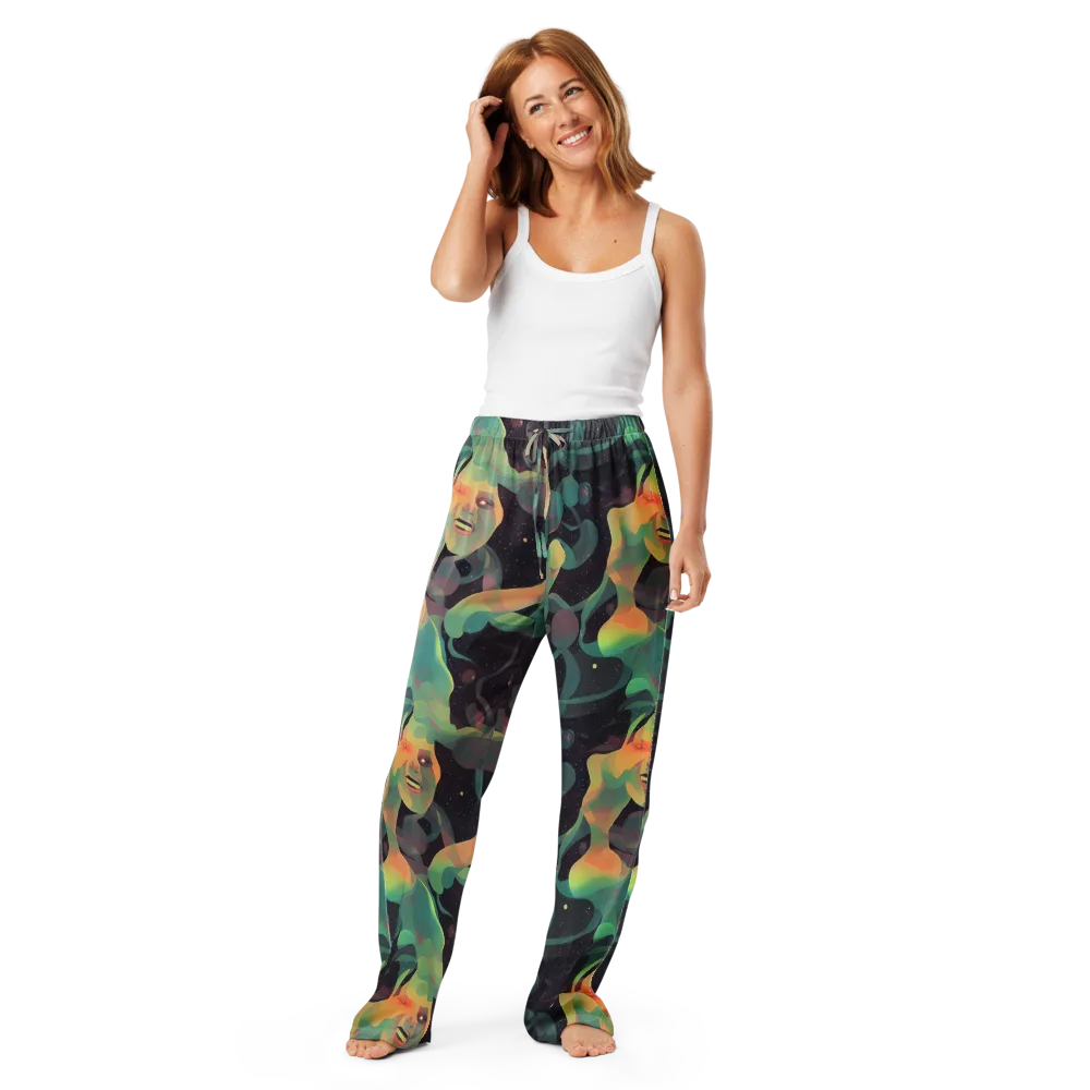 Astral Rhythms on Women's Pajama Pants — Front