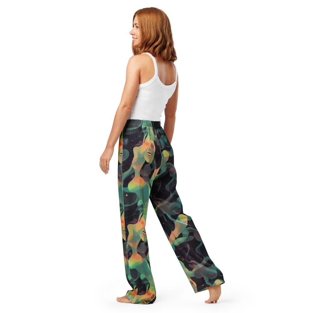 Astral Rhythms on Women's Pajama Pants — Back