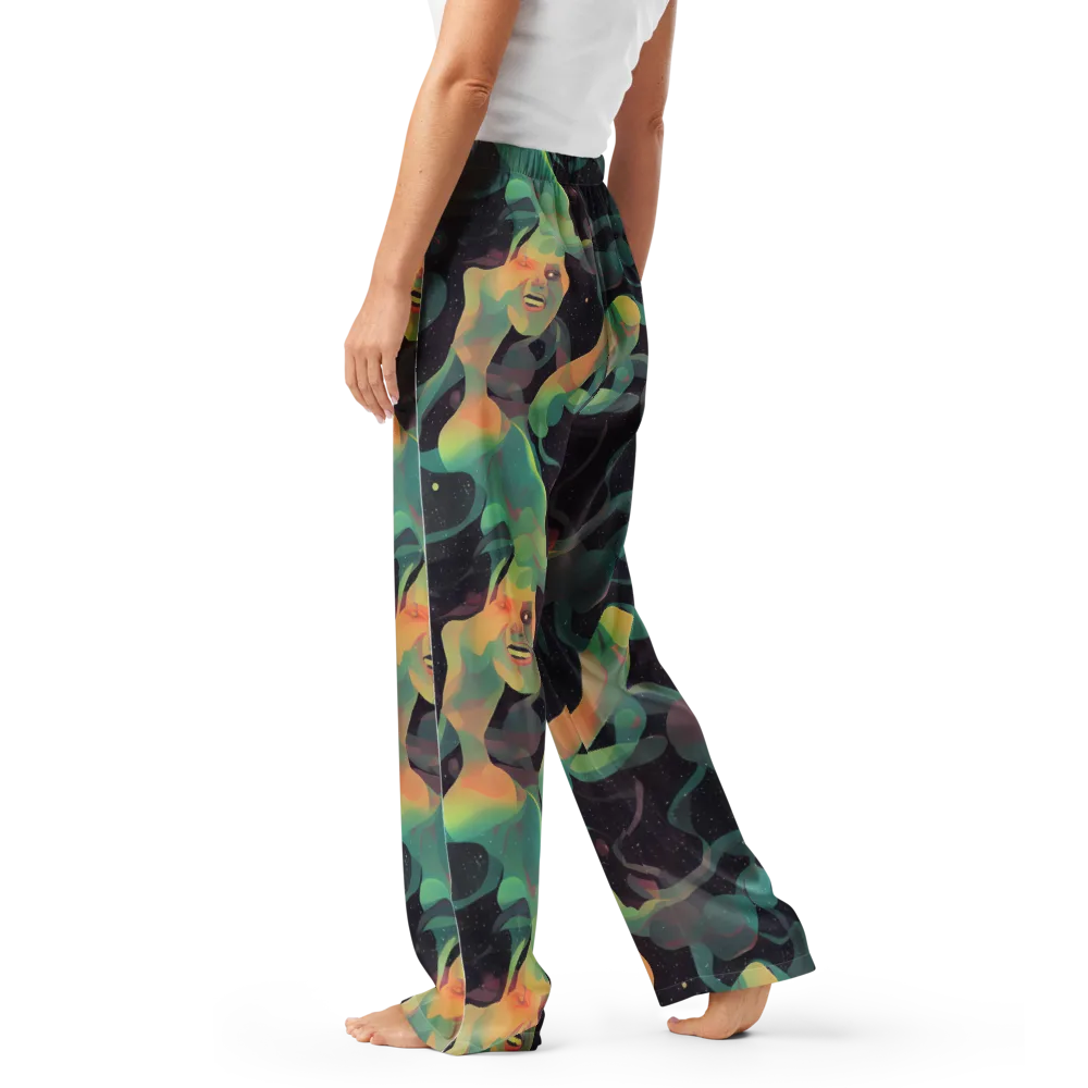 Astral Rhythms on Women's Pajama Pants — Left