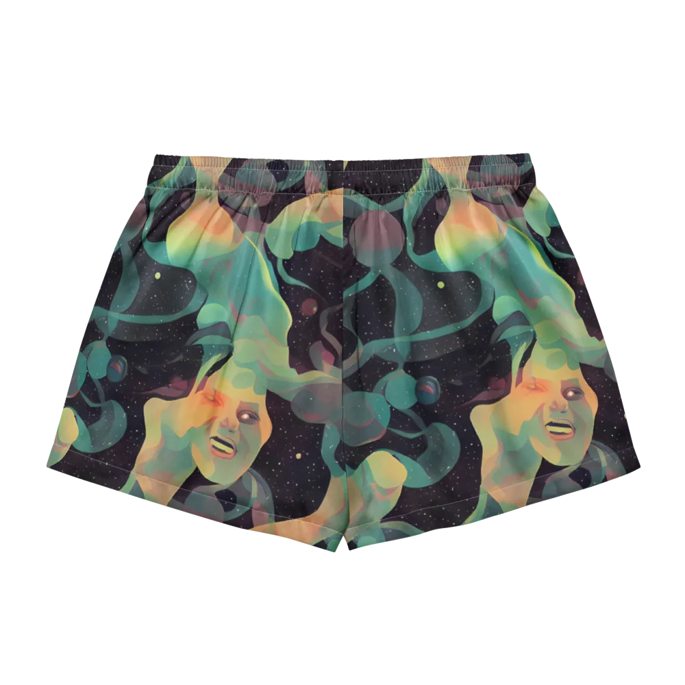Astral Rhythms on Women's Pajama Shorts — Back