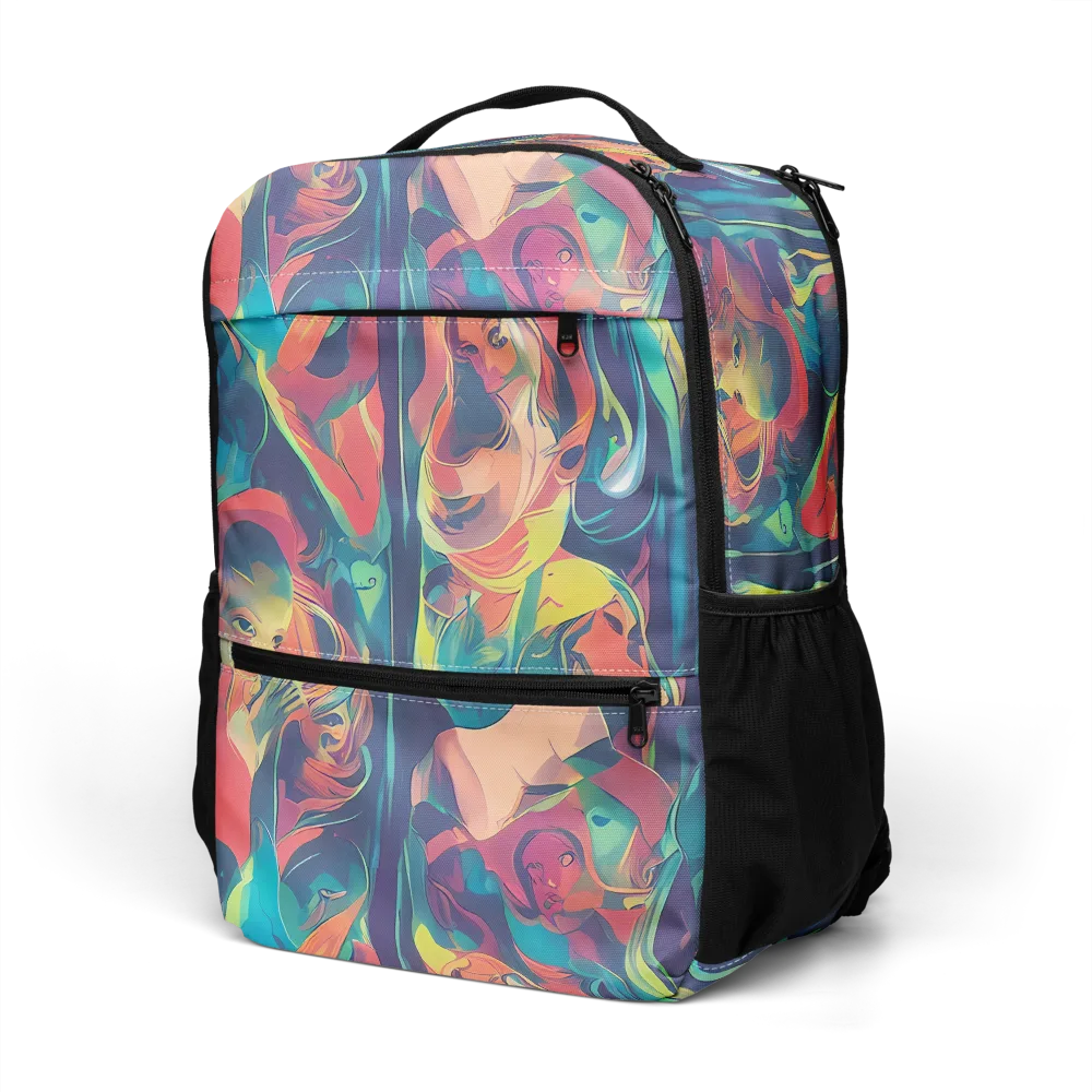 Neon Aurora on Utility Backpack — Left Front