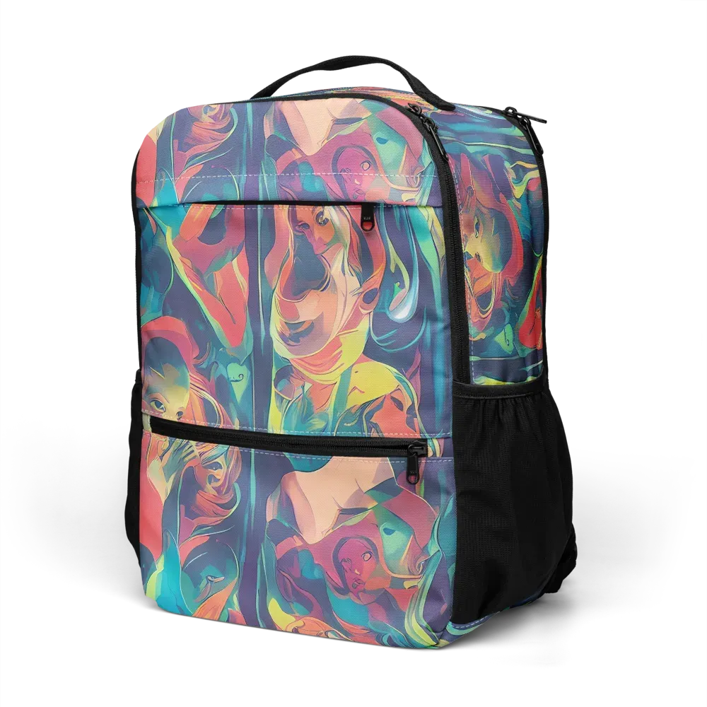 Neon Aurora on Utility Backpack — Left Front