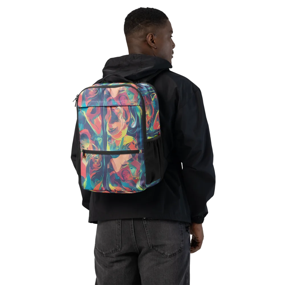 Neon Aurora on Utility Backpack — Back
