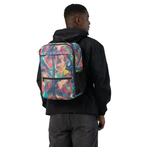 Neon Aurora on a Utility Backpack