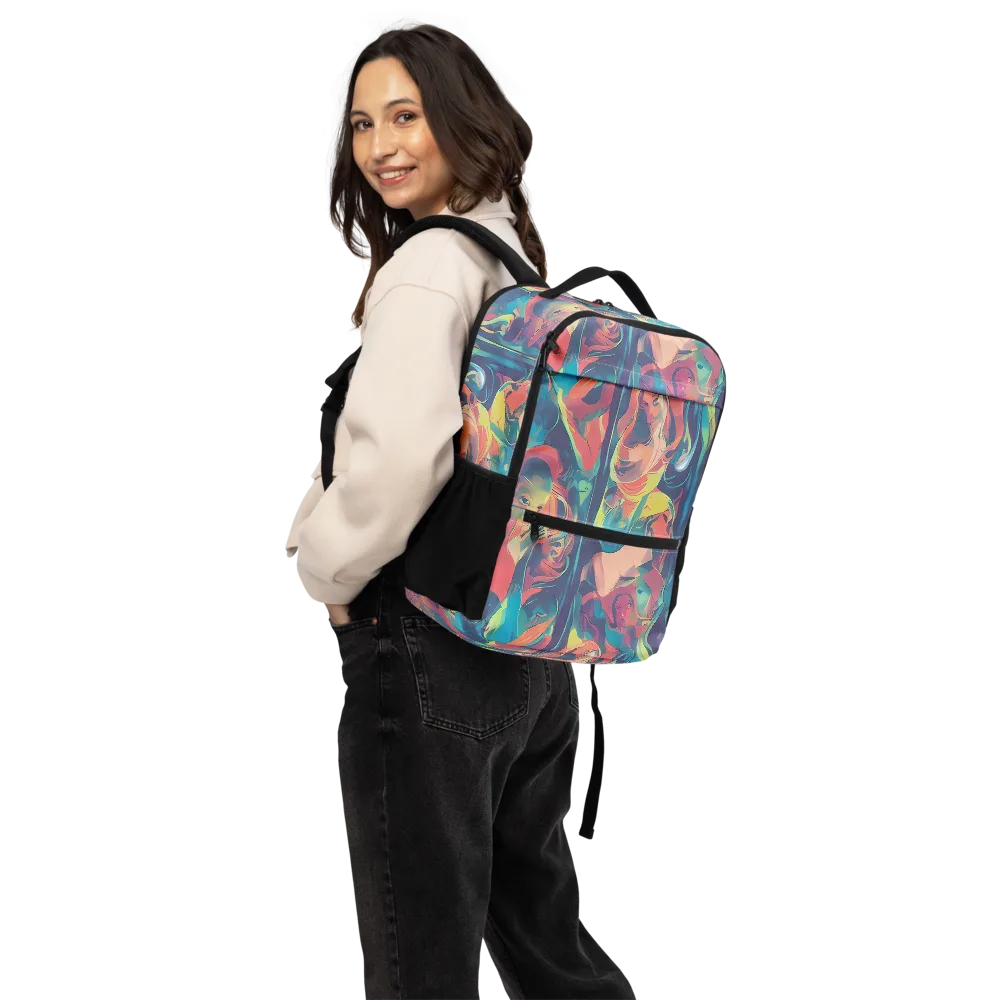 Neon Aurora on Utility Backpack — Back