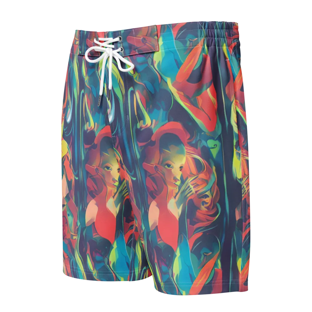 Neon Aurora on Men's Board Shorts — Front