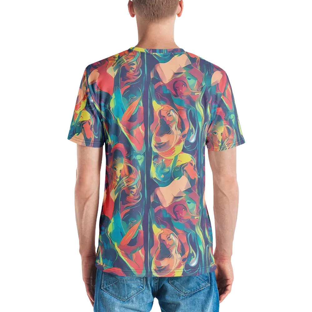 Neon Aurora on Men's Crew Neck T-Shirt — Back