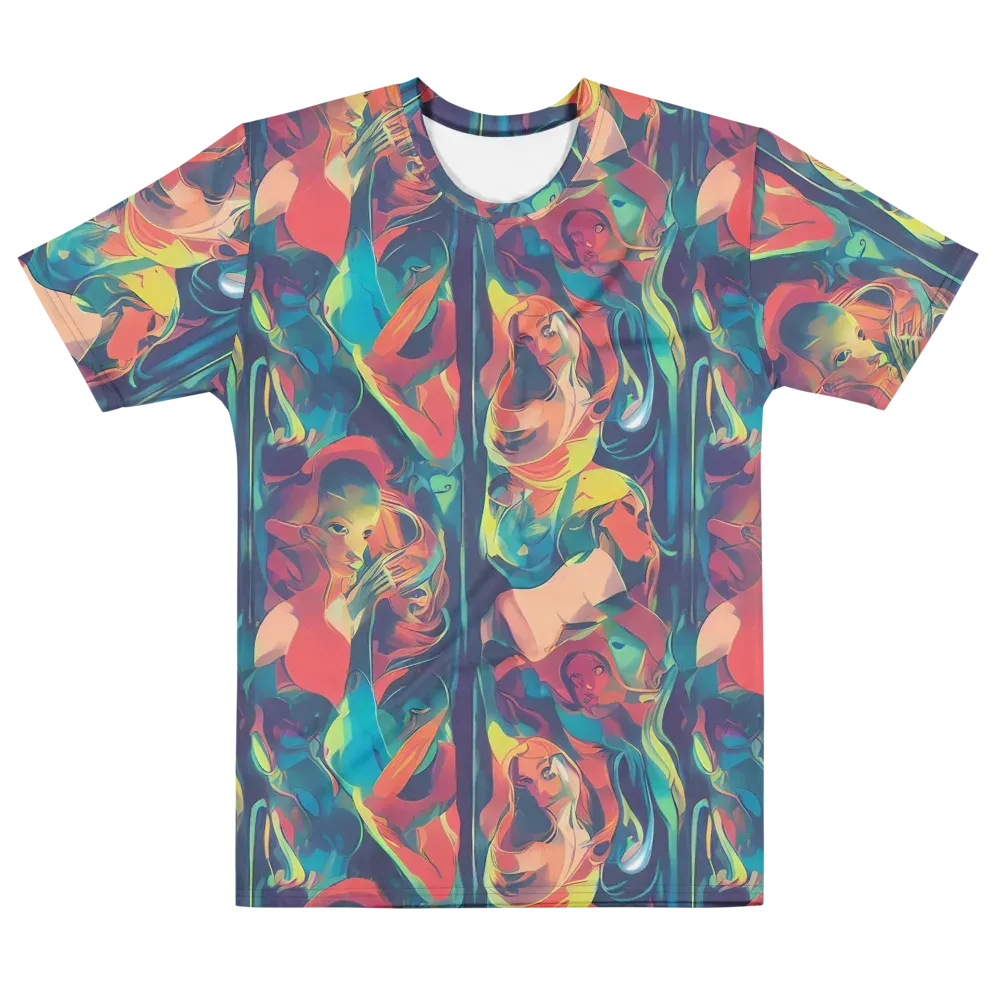 Neon Aurora on Men's Crew Neck T-Shirt — Front
