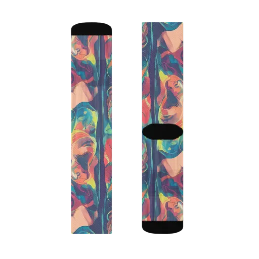 Neon Aurora on a Socks