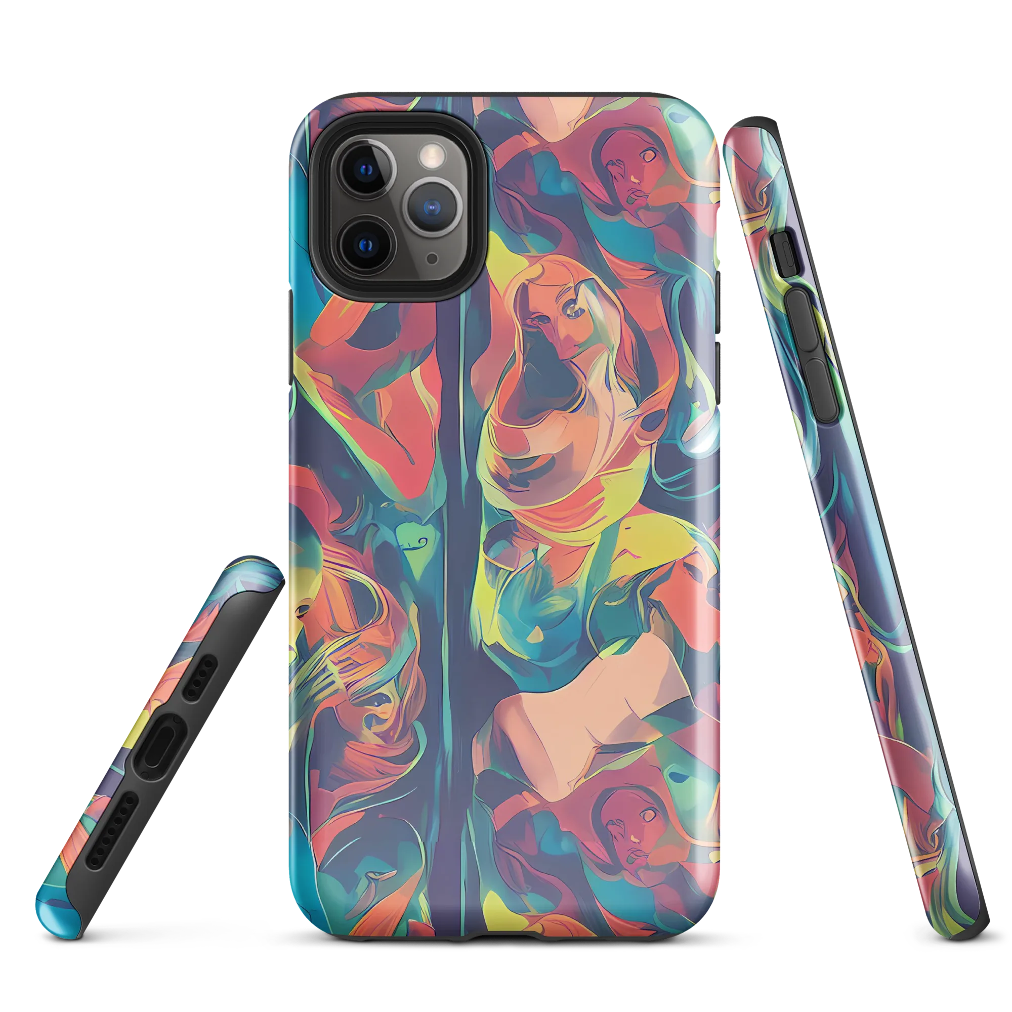 Neon Aurora on Tough Case for iPhone® — Front