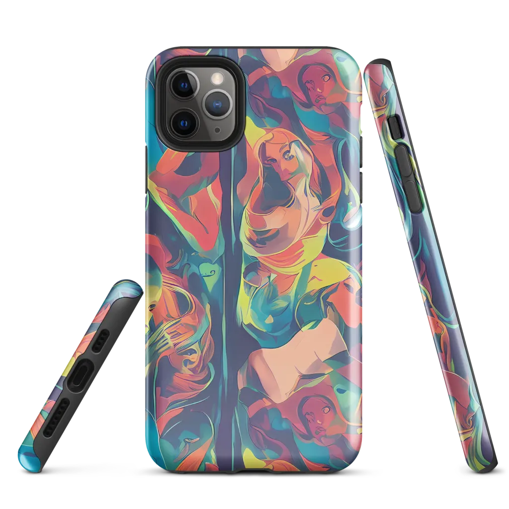Neon Aurora on Tough Case for iPhone® — Front