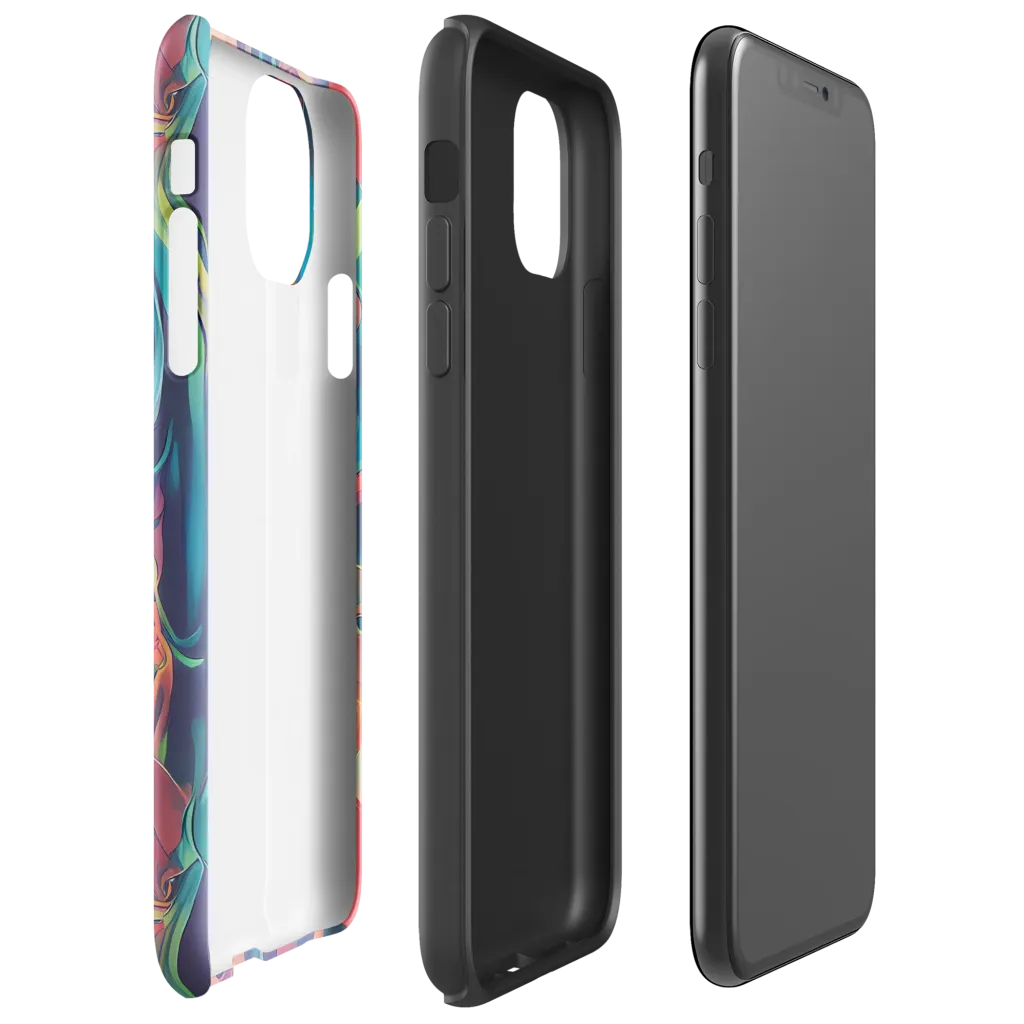 Neon Aurora on Tough Case for iPhone® — Right