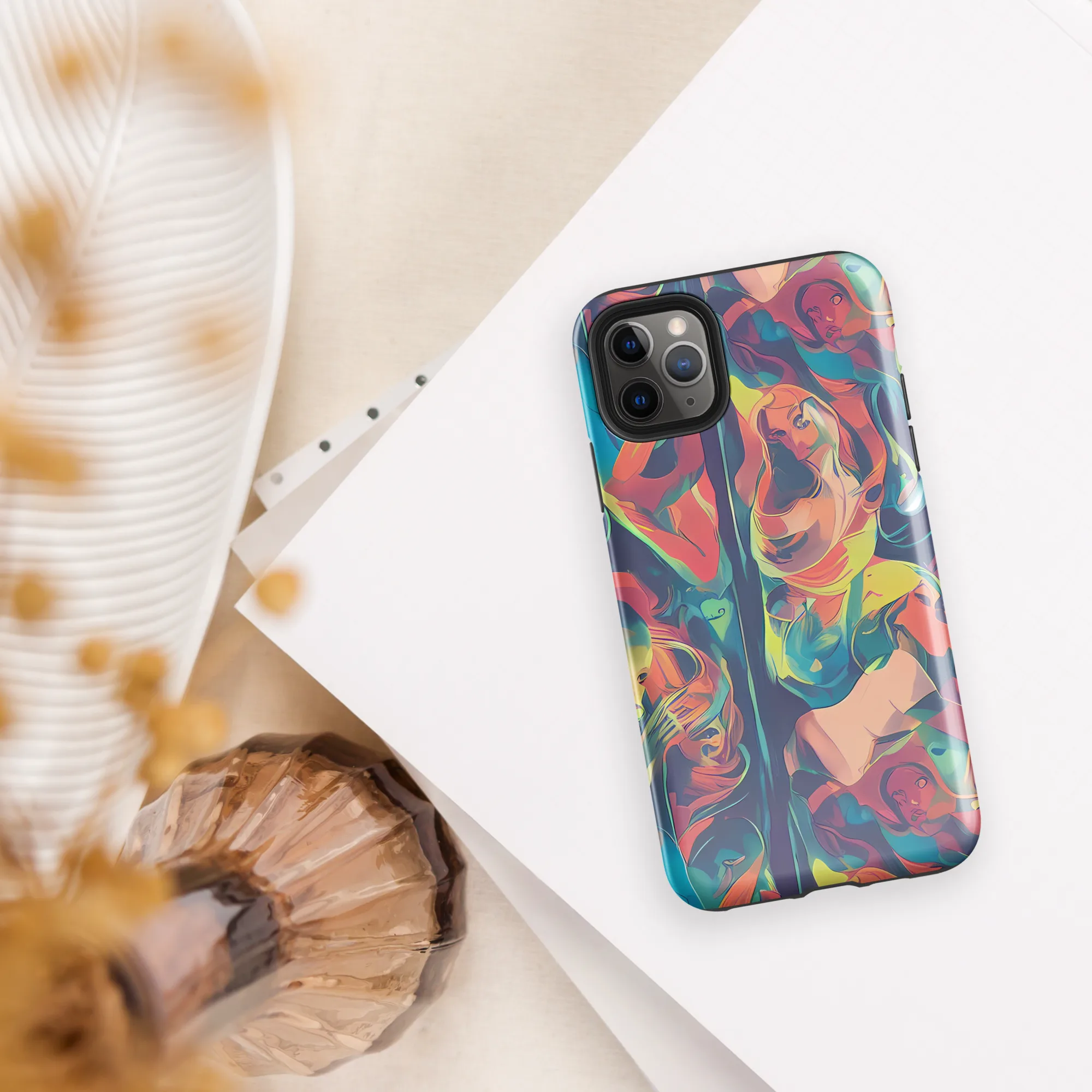 Neon Aurora on Tough Case for iPhone® — Front