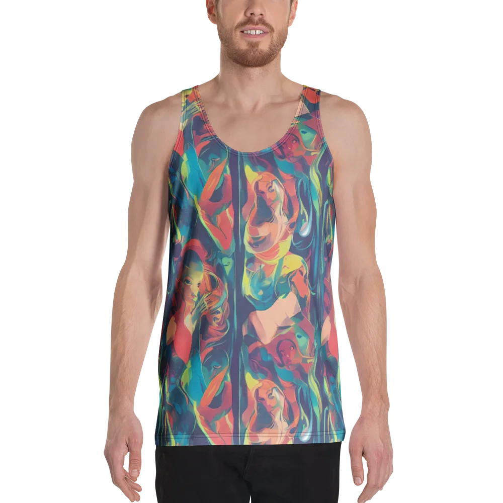 Neon Aurora on Men's Tank Top — Front