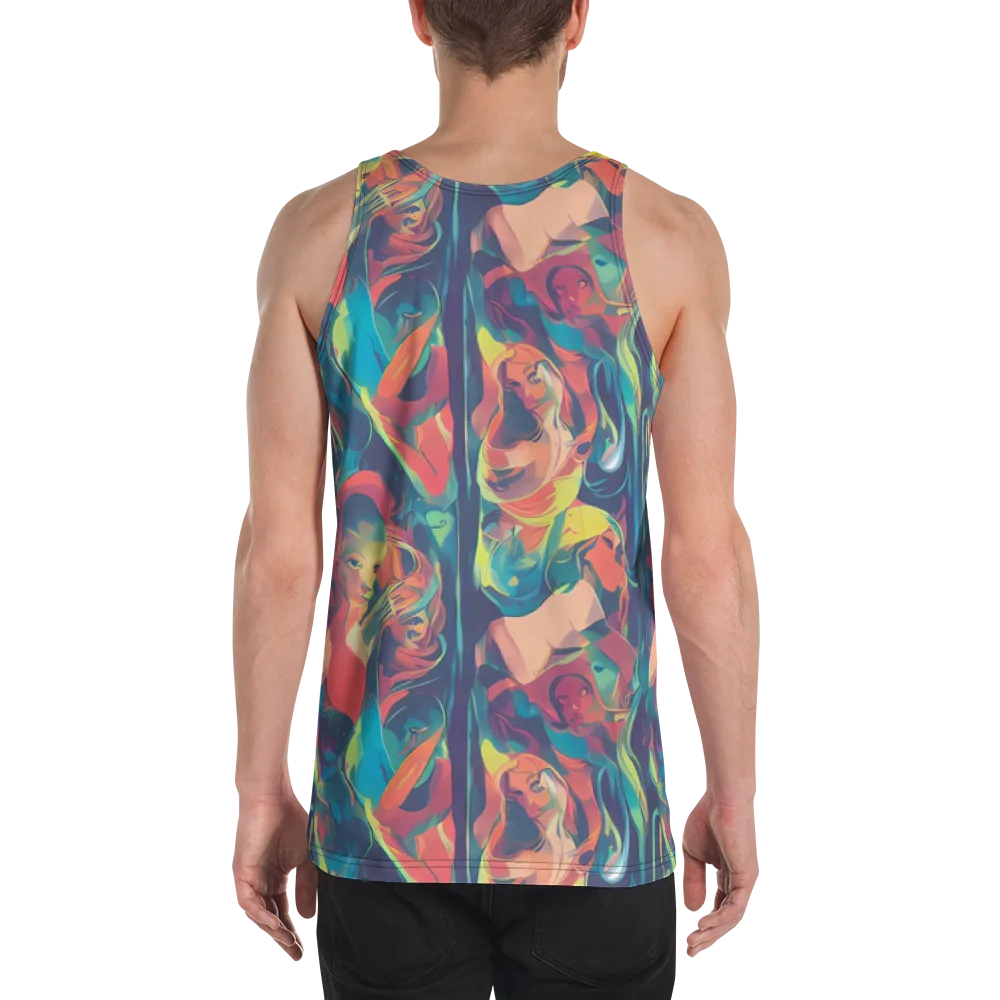Neon Aurora on Men's Tank Top — Back