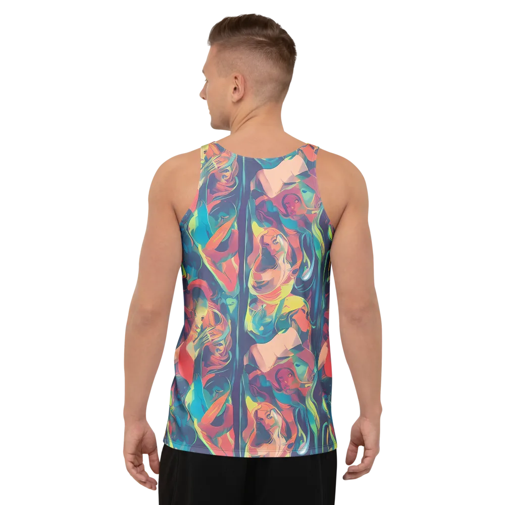 Neon Aurora on Men's Tank Top — Back