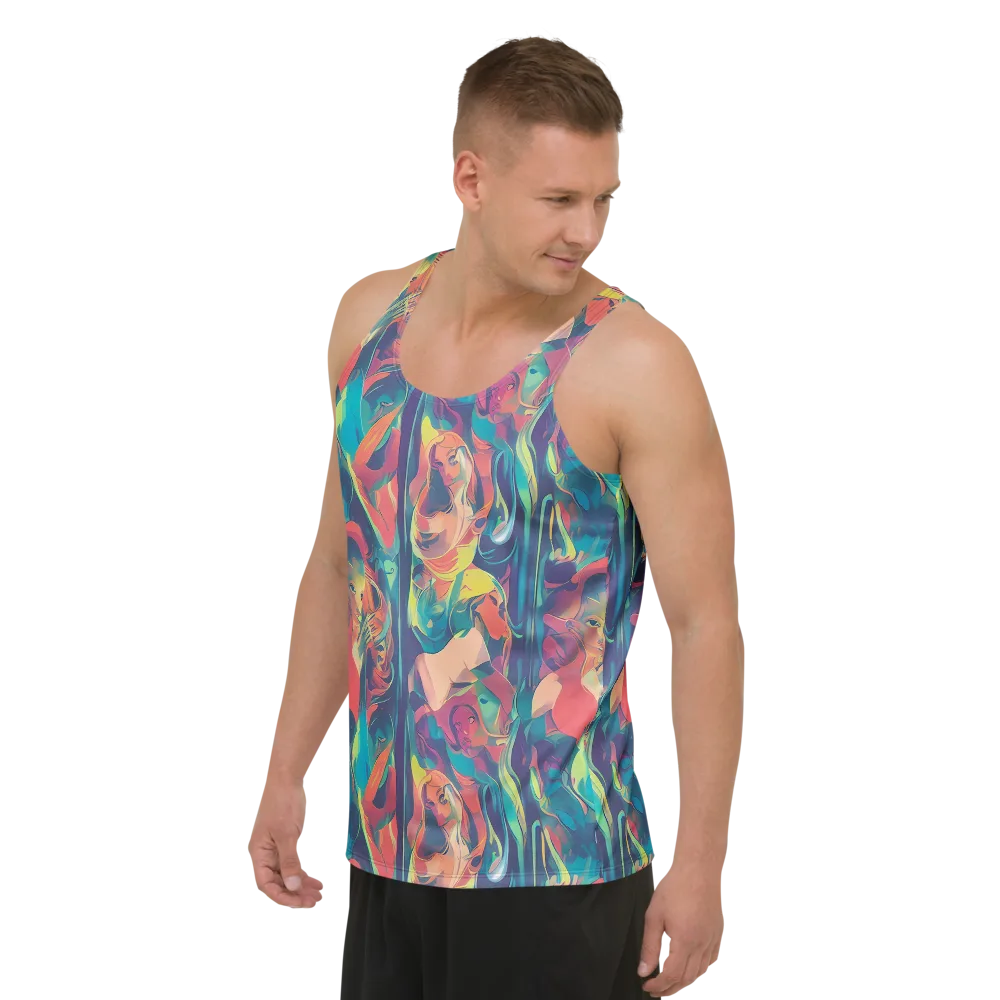 Neon Aurora on Men's Tank Top — Left Front