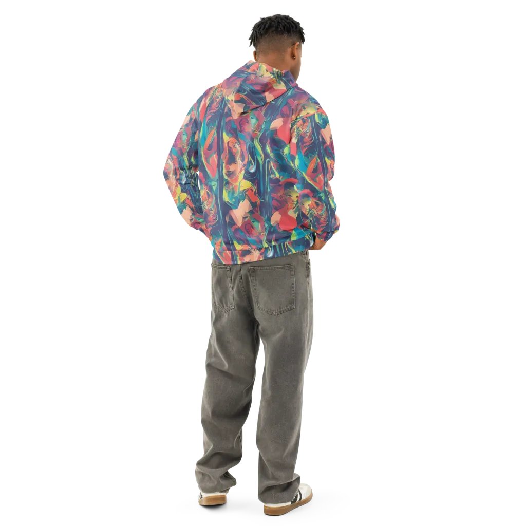 Neon Aurora on Cotton Hoodie — Back
