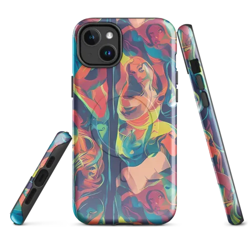 Neon Aurora on a MagSafe Tough Case for iPhone®