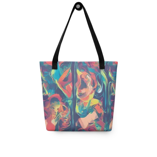 Neon Aurora on a Tote Bag