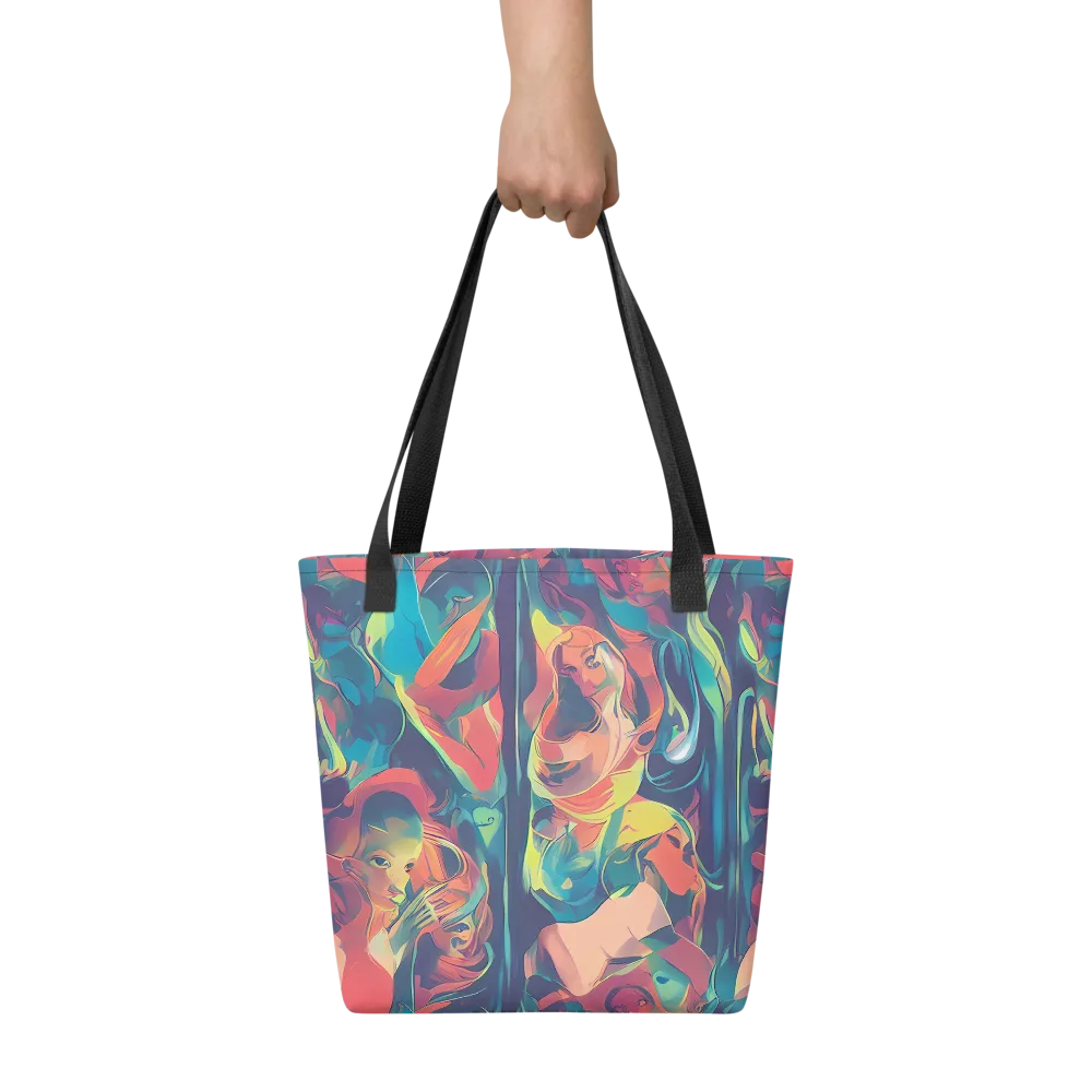 Neon Aurora on Tote Bag — Front