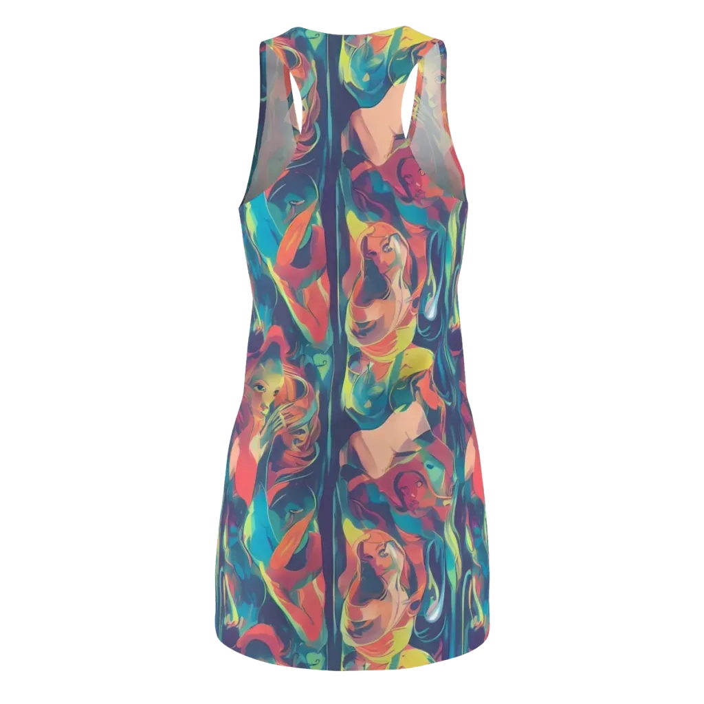 Neon Aurora on Racerback Dress — Back