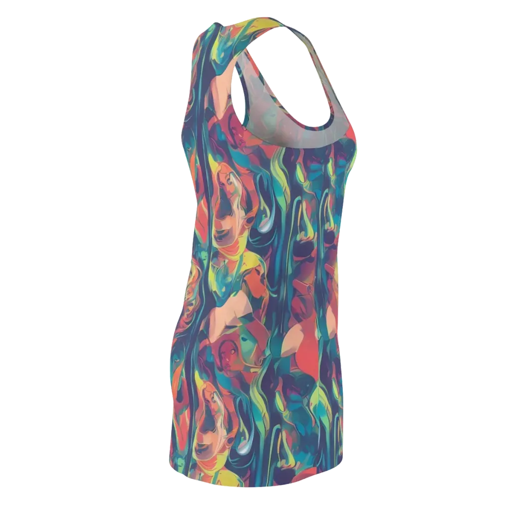 Neon Aurora on Racerback Dress — Back Side