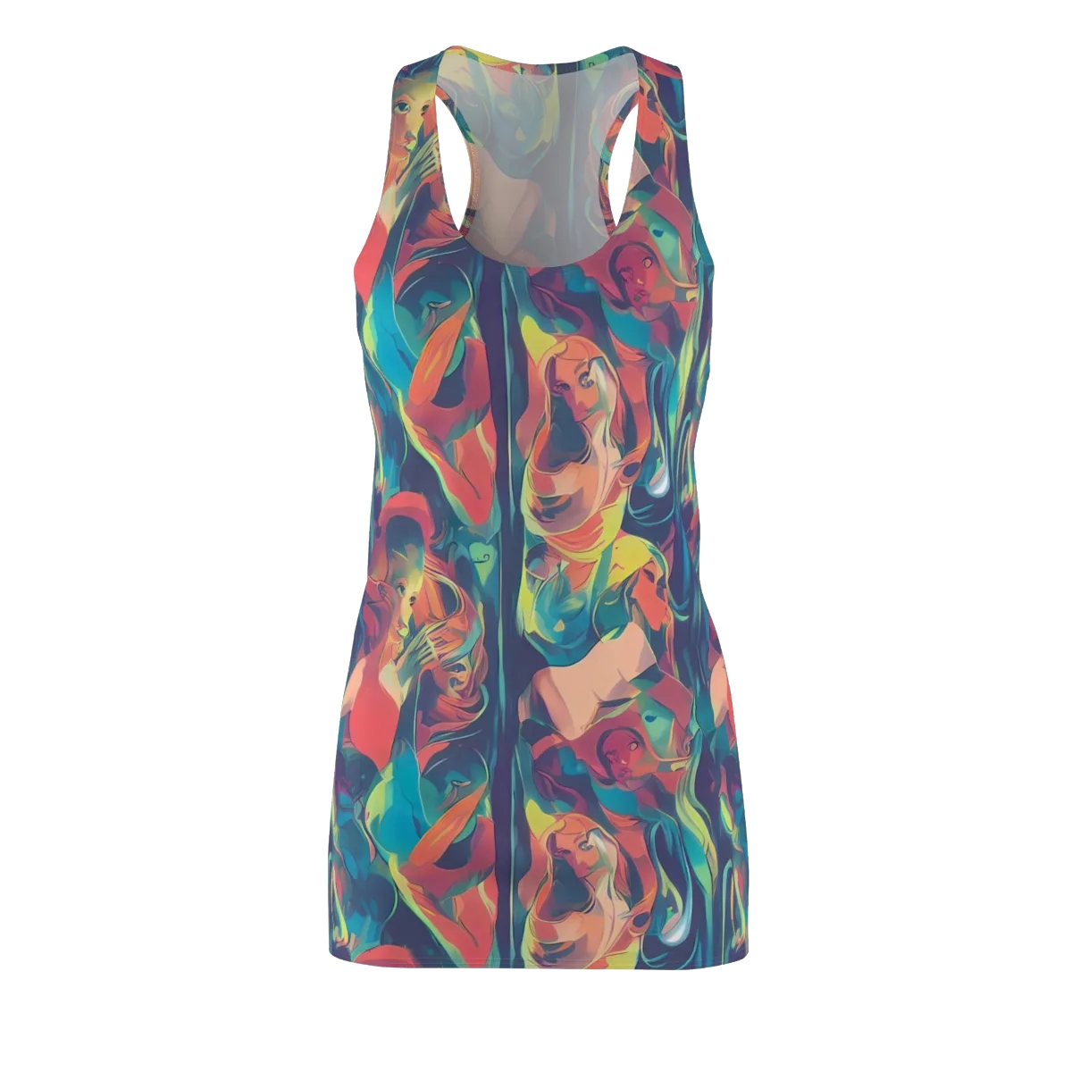 Neon Aurora on Racerback Dress — Front