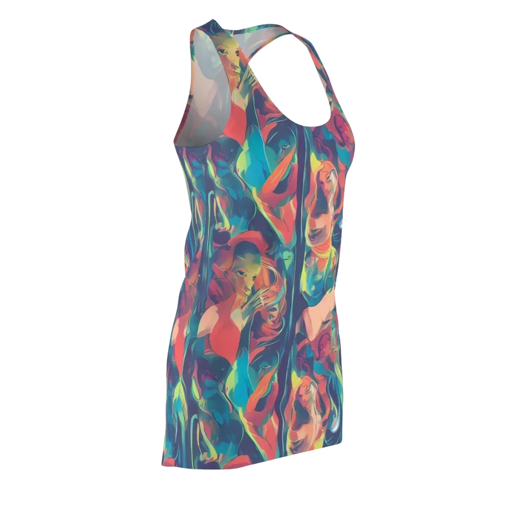 Neon Aurora on Racerback Dress — Front Side