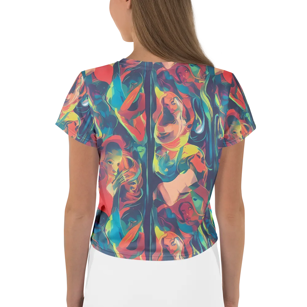 Neon Aurora on Crop Tee — Back