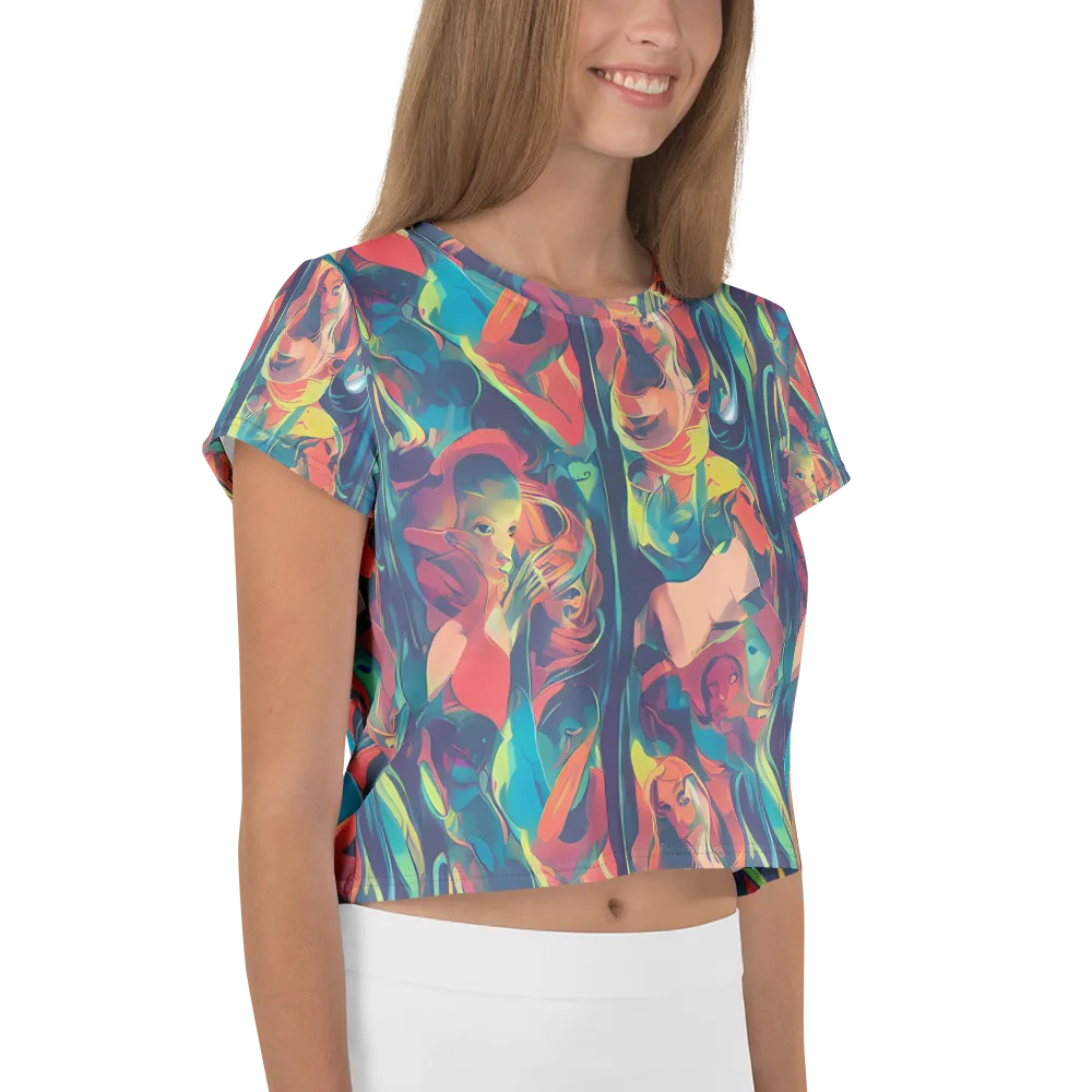 Neon Aurora on Crop Tee — Right
