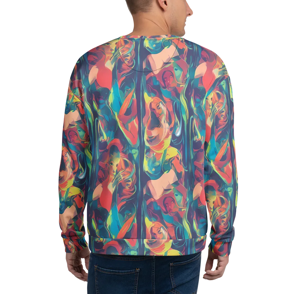 Neon Aurora on Sweatshirt — Back