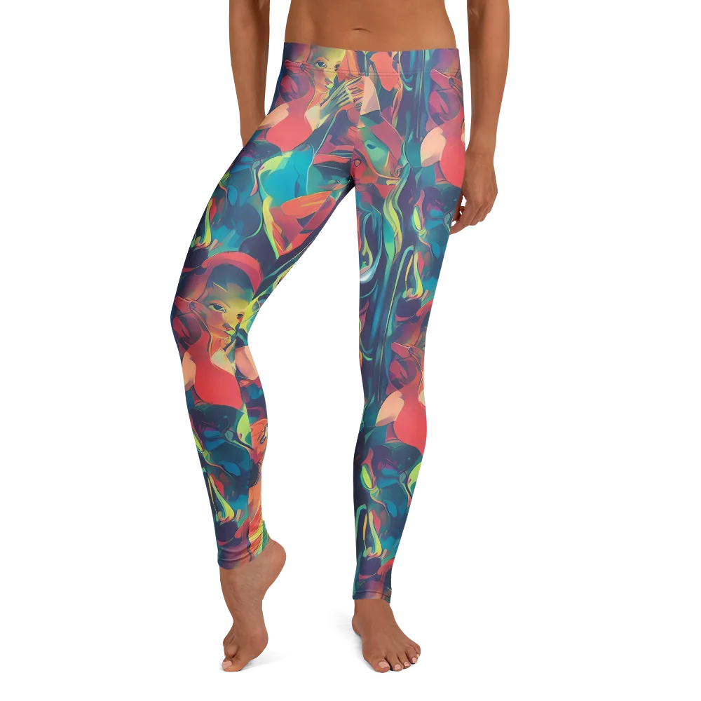 Neon Aurora on Leggings — Front