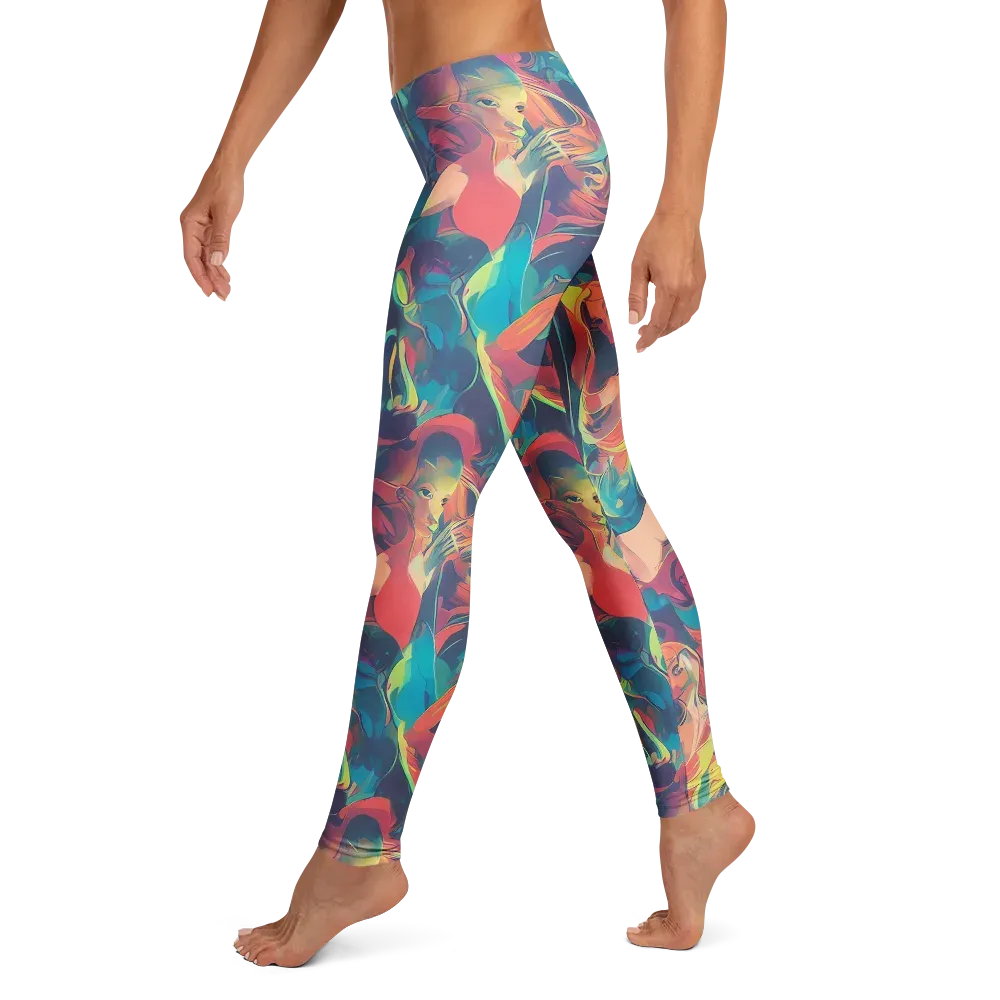 Neon Aurora on Leggings — Left