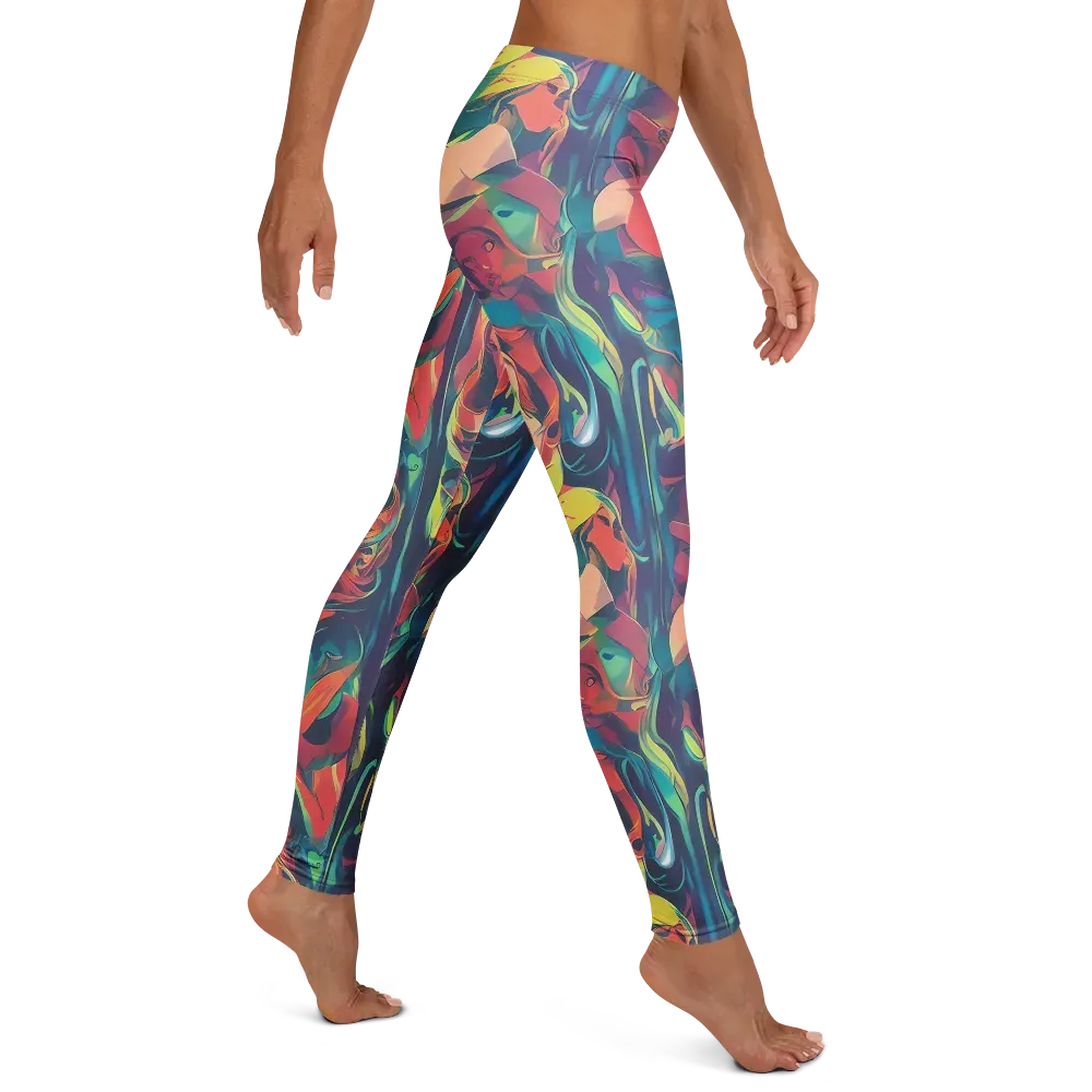 Neon Aurora on Leggings — Right