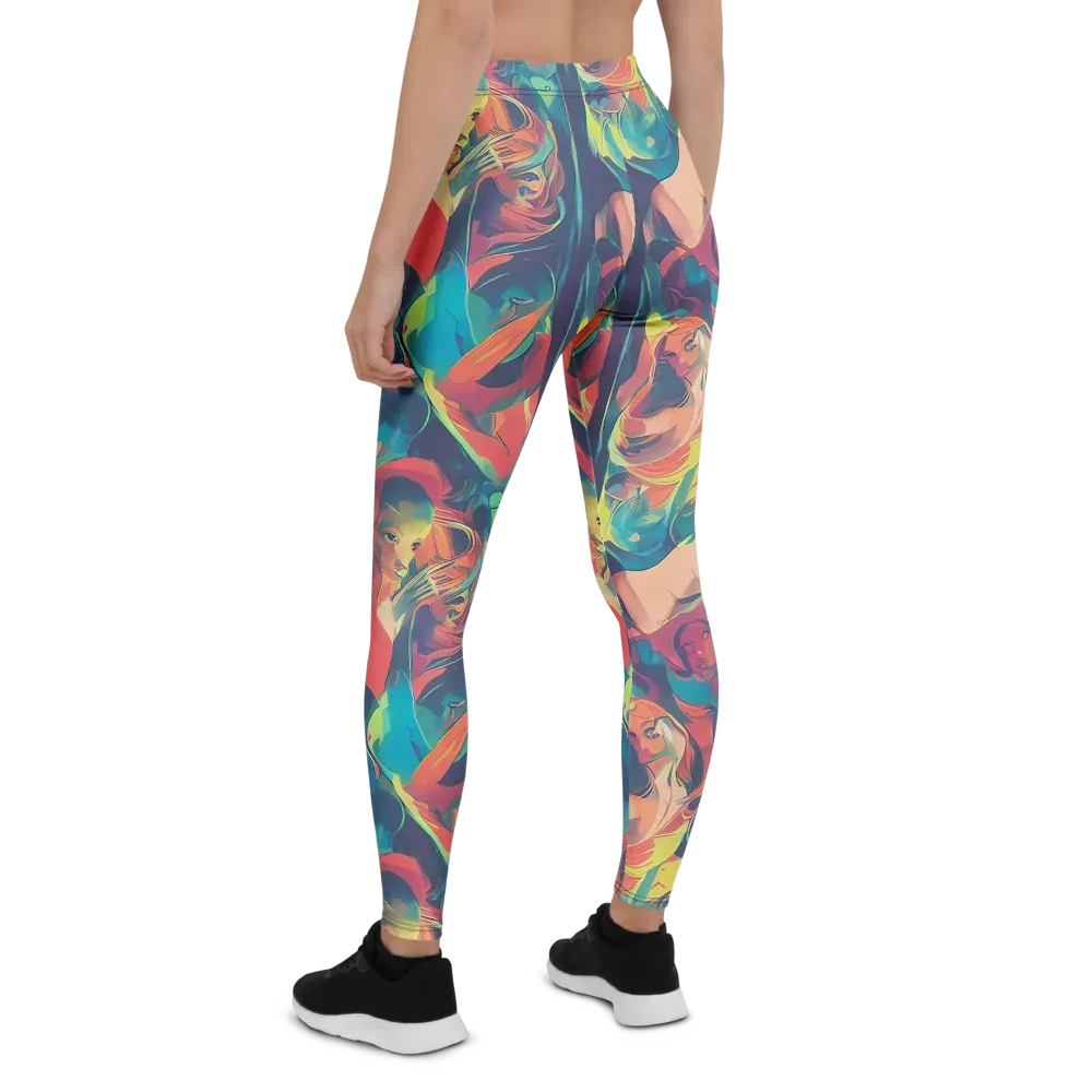 Neon Aurora on Leggings — Back