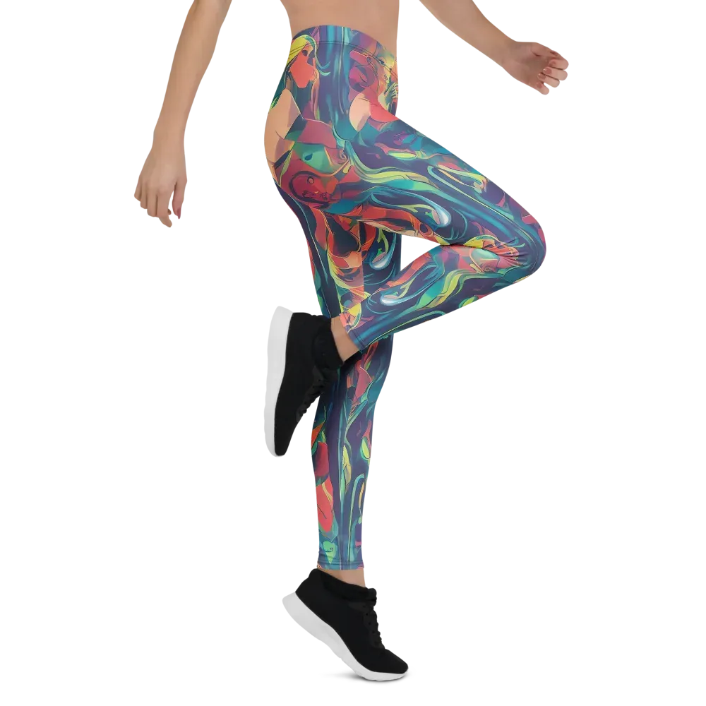 Neon Aurora on Leggings — Right