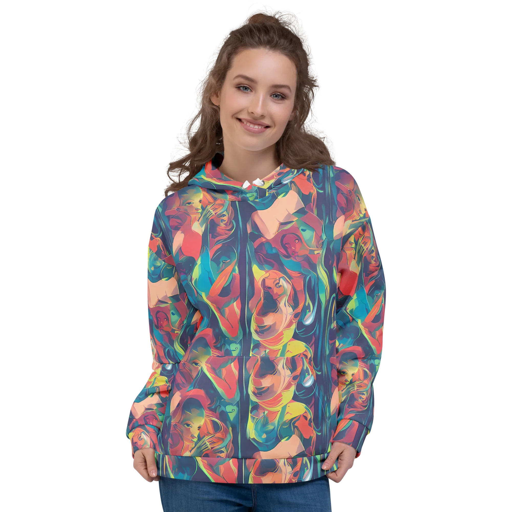 Neon Aurora on Hoodie — Front