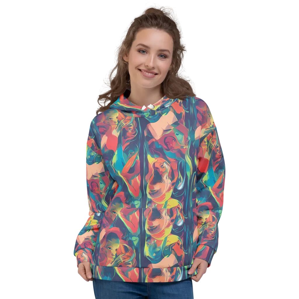 Neon Aurora on Hoodie — Front