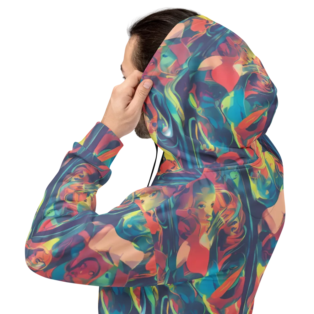 Neon Aurora on Hoodie — Back