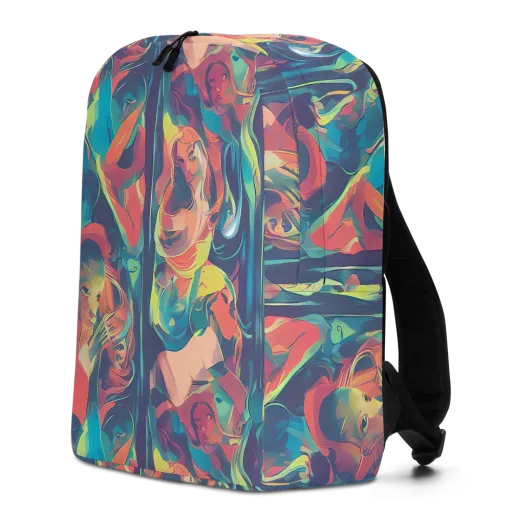 Neon Aurora on a Minimalist Backpack